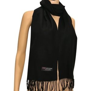 Black Super Soft 100% Cashmere Scarf